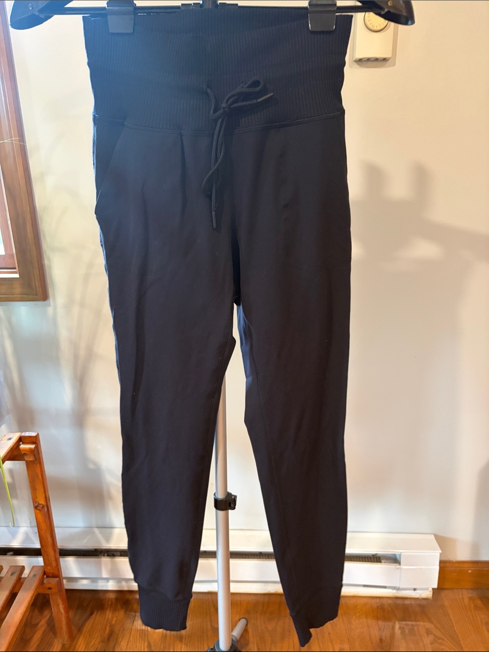Avalanche Black High-Rise Drawstring Joggers